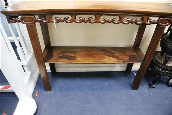 A Chinese hongmu altar table, W. 5ft. D.1ft. 3in. H.3ft 3.5in.